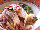 秋野菜と地魚のマリネ写真