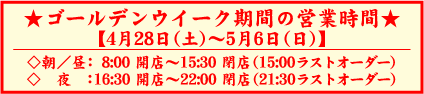 GWの営業